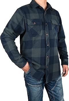 Chemise fève vintage années 80 LL homme L/XL laine lourde caban