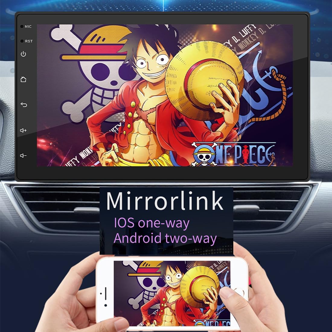 Eaglerich 9210S Car Radio demonstrating Mirrorlink functionality