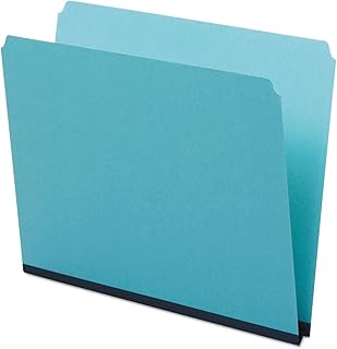 Pendaflex Pressboard Ampliación carpetas de archivo, corte recto, lengüeta superior, carta, azul, 25/caja