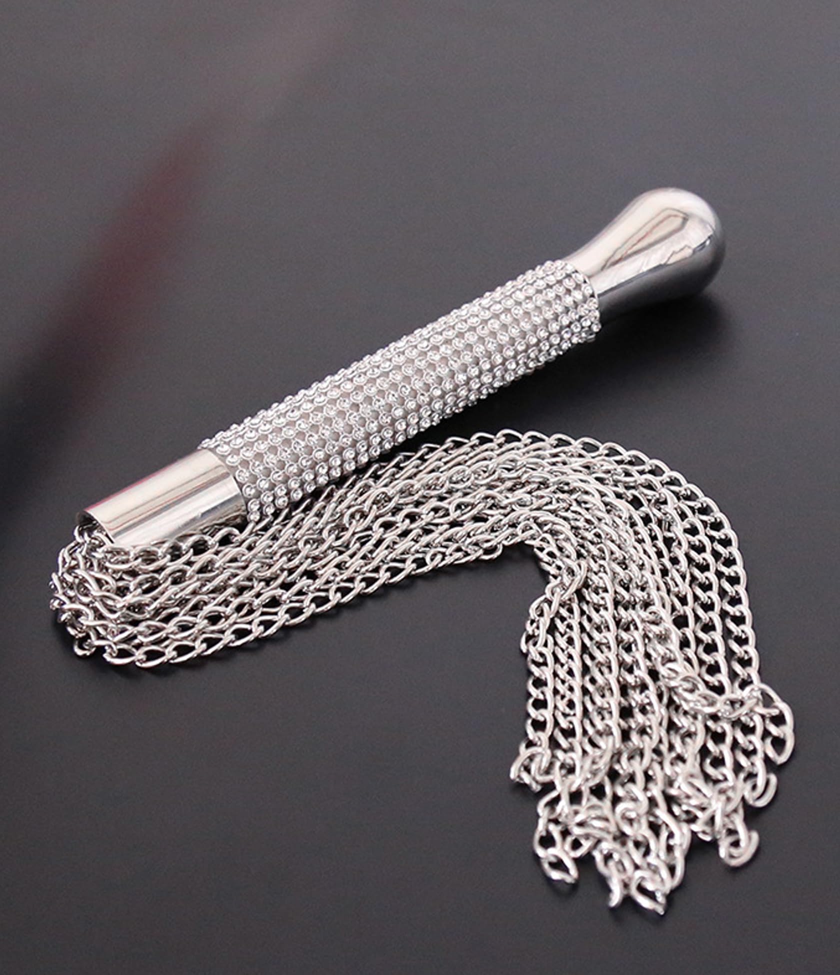 Látigo De Cadena De Metal Látigos Con Borla De Cadena Azotes Sexo SM Bondage Restricciones BDSM Fetiche Coqueteo Látigo Erótico Juego De Rol Accesorios for Adultos SM Juguete Sexual