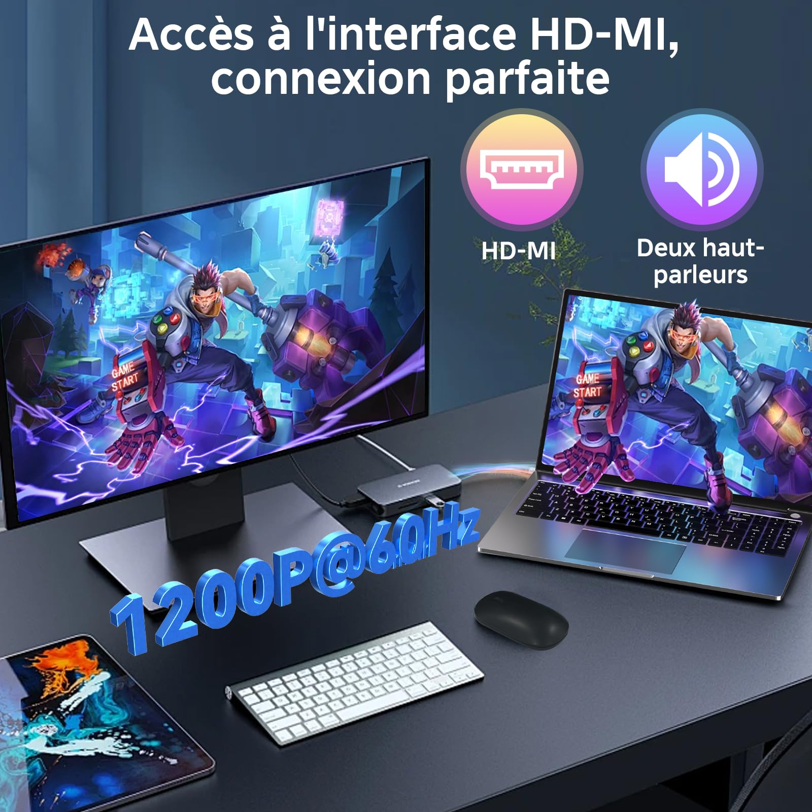Ordinateur Portable 16 Pouces Core i3-1000NG4 (jusqu'à 3,2 GHz),16+512Go SSD Soutien Extension 1TB ,PC Portable Win11 Avec Double WIFI 1920x1200 BT4.2 Souris sans Fil&AZERTY Clavier Couverture-Gris