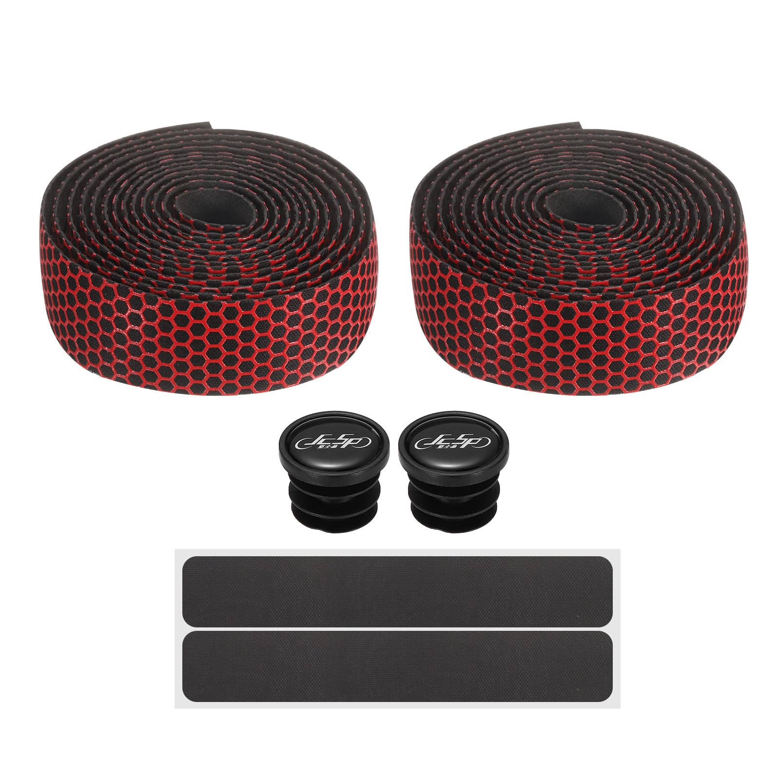 HARFINGTON Bike Handlebar Tape PU EVA Soft Bicycle Bar Tape with End Plugs Ergonomic Comfort for Road Cycling Folding Bicycles Enhance Bike Grip, Red