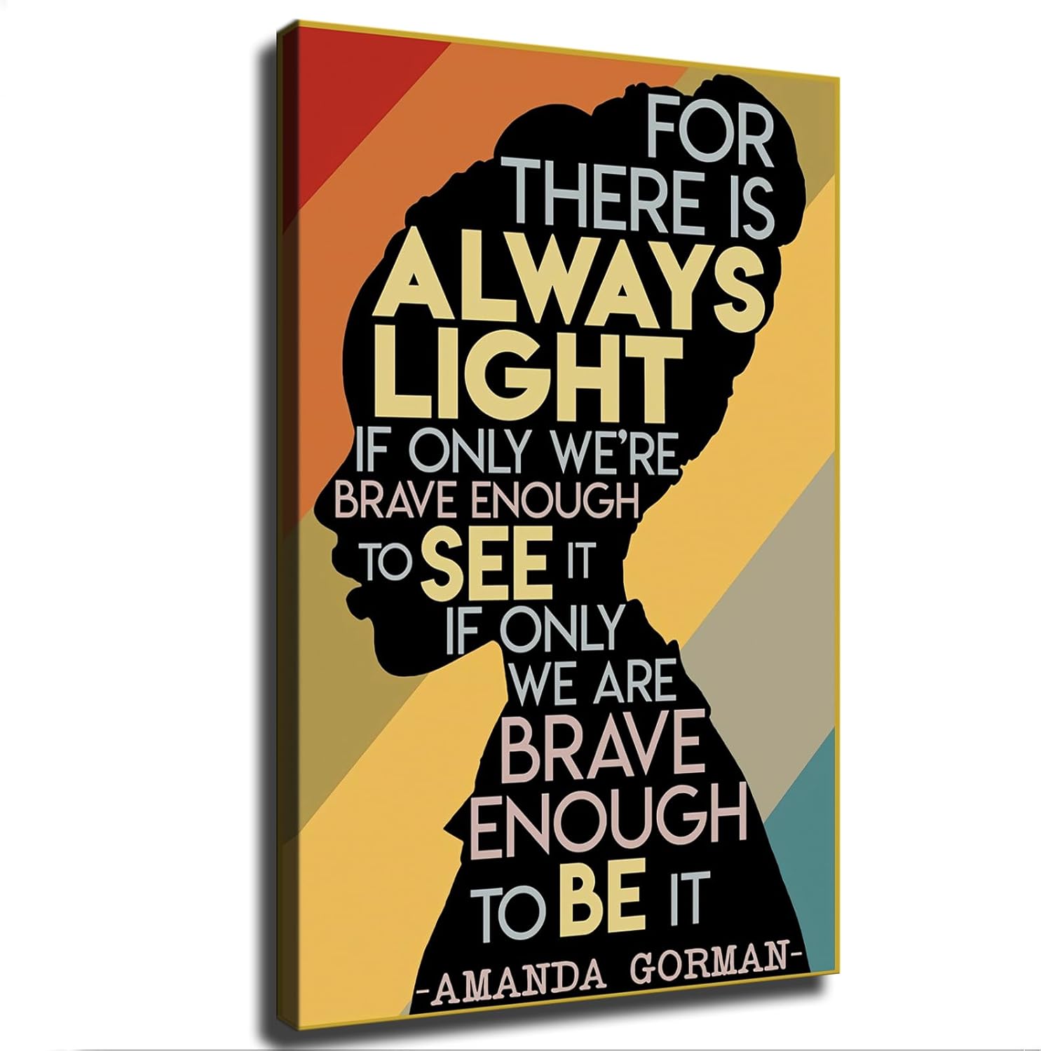 Amazon.com: Amanda Gorman Poster Canvas Prints, Poem Amanda Gorman Wall ...