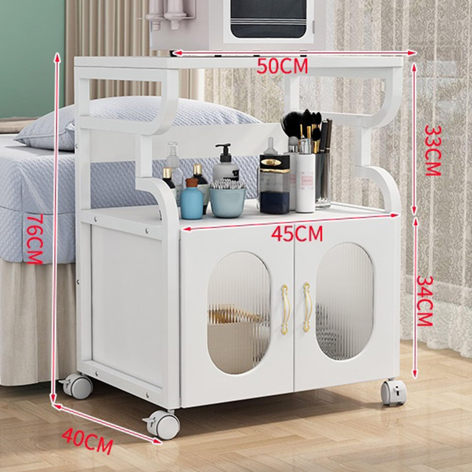 Wózek do salonu piękności Wózek na kółkach Beauty Spa Kosmetyczka twarz Mobilny organizer do przechowywania