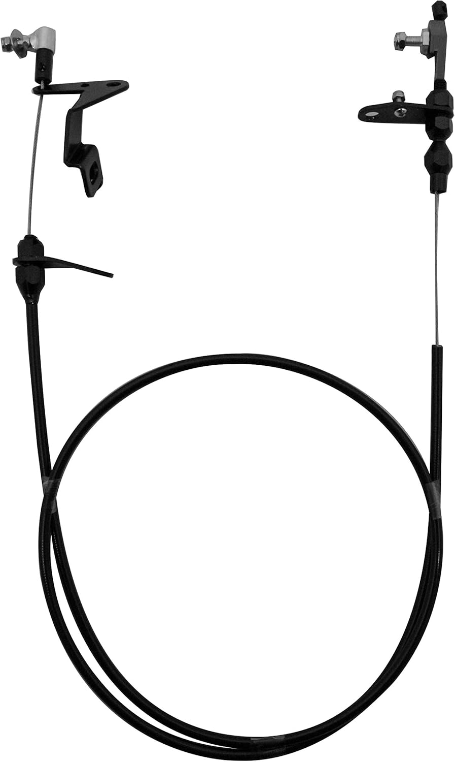 STAINLESS STEEL BRAIDED Compatible with/Replacement for CHRYSLER 904 TRANSMISSION KICKDOWN CABLE KIT - BLACK