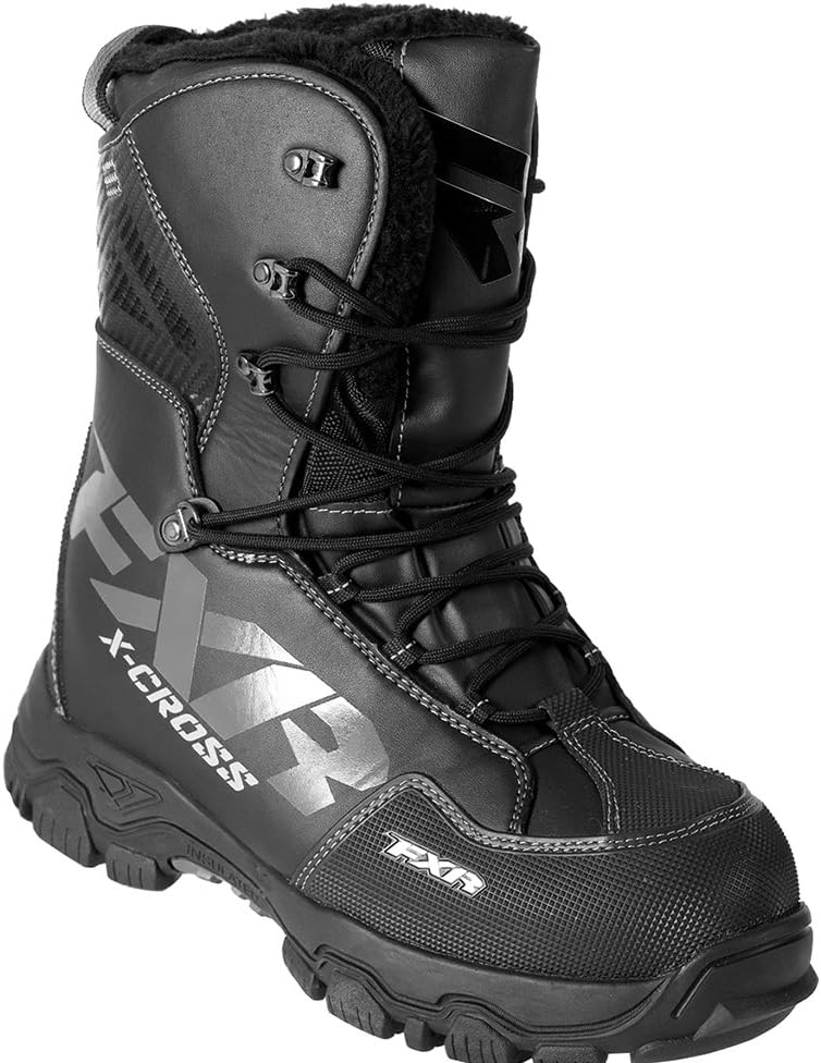 FXR X-CROSS Lace-up Snowmobile Boots Black OPS-Mens 12/EU46