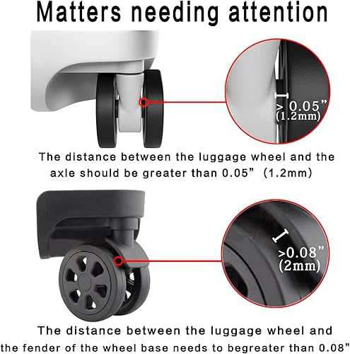 Miniatura 5 de Limpskys 48 Pcs luggage wheel covers6 Colos, luggage wheel protector, suitcase wheel covers, silicone suitcase wheel cover, wheel covers for