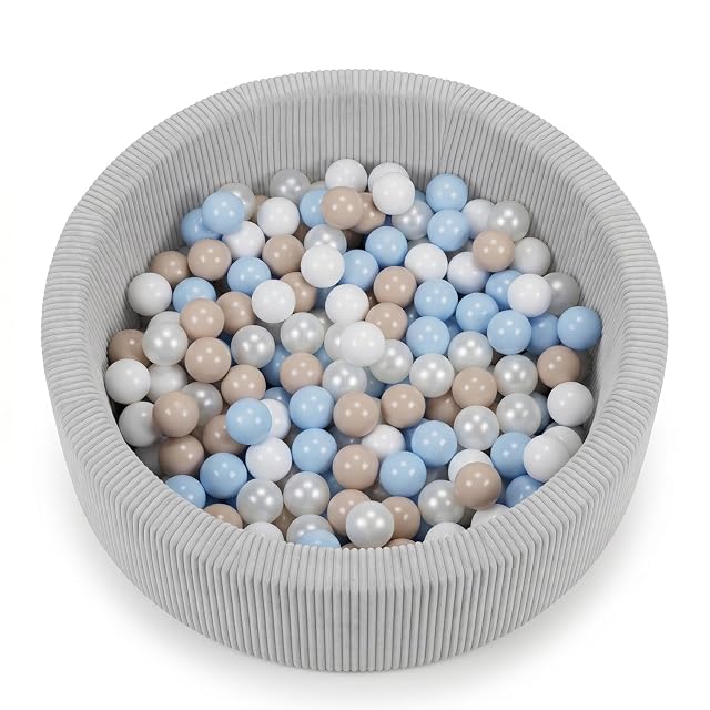 Foto 7 de 7 de KiddyMoon Piscina para Bebé Y Niño, 90 X 30 Cm con 200 Bolas, Piscina Infantil De Espuma Suave