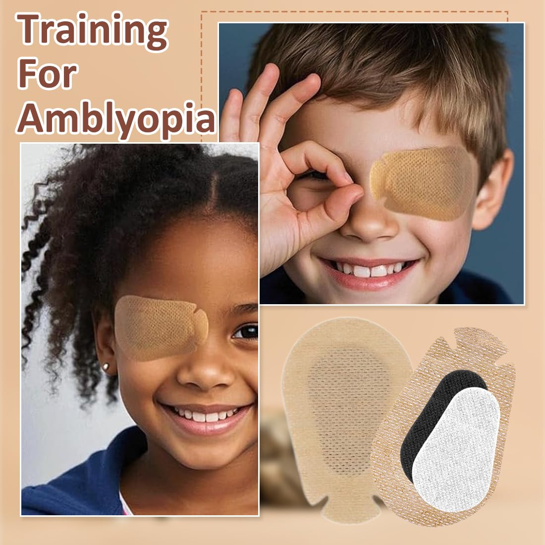 30 Pièces Patchs Oculaires Adhésifs Respirants, Cache-Œil Enfant/Adulte, Traitement Amblyopie, Motifs Dessins Animés Colorés, Lavables et Hypoallergéniques, Pour Yeux Sensibles
