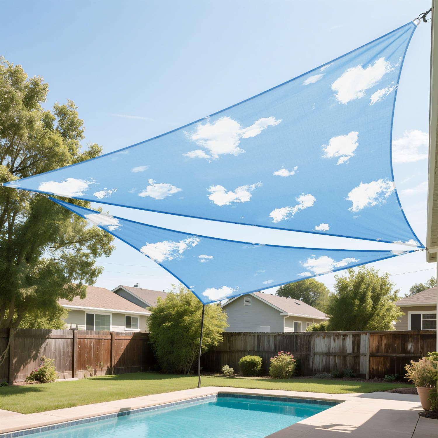 Waterproof Sun Shade Sail 12' x 12' x 12' Triangle Canopy Cover Sunlight Blockage for Outdoor Patio Pergola Backyard Garden Beige