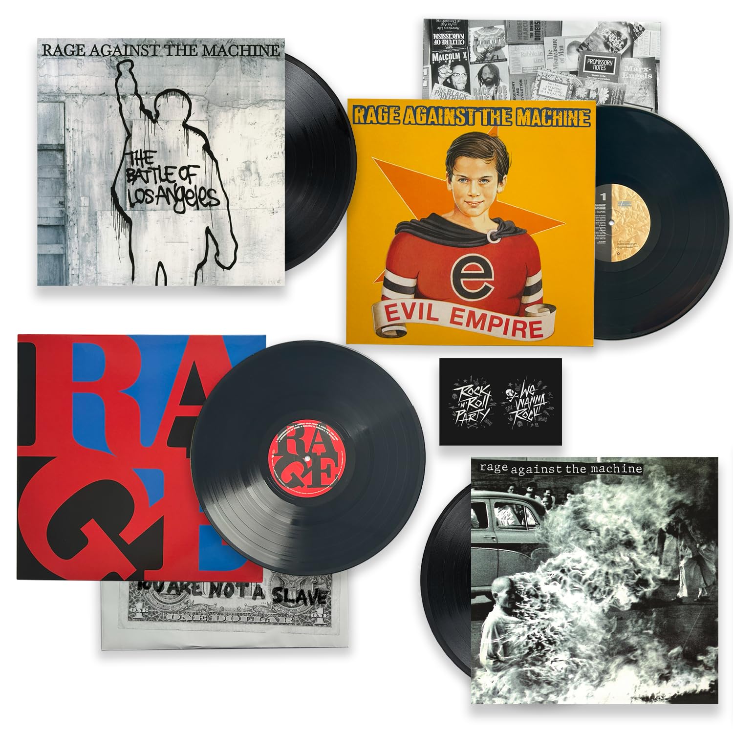 Rage Against The Machine Collection: Debut Album Self-Titled Evil Empire / Battle Of Los Angeles / Renegades + Including Bonus Art Card