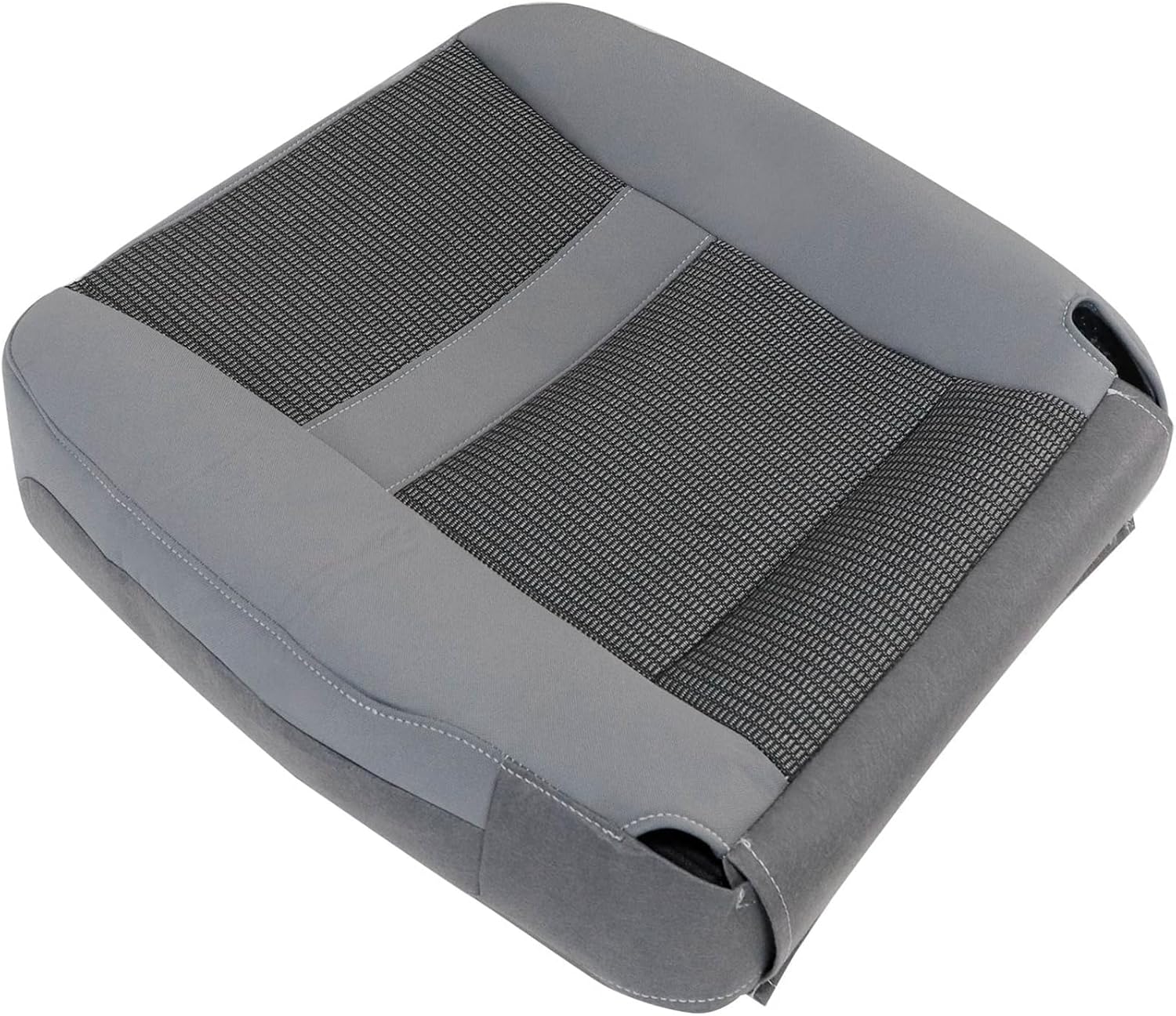 Priprilod Gray Cloth Front Driver & Passenger Side Bottom Replacement Seat Cover Compatible with Dodge Ram 2500 3500 4500 5500 2006 2007 2008 2009 2010