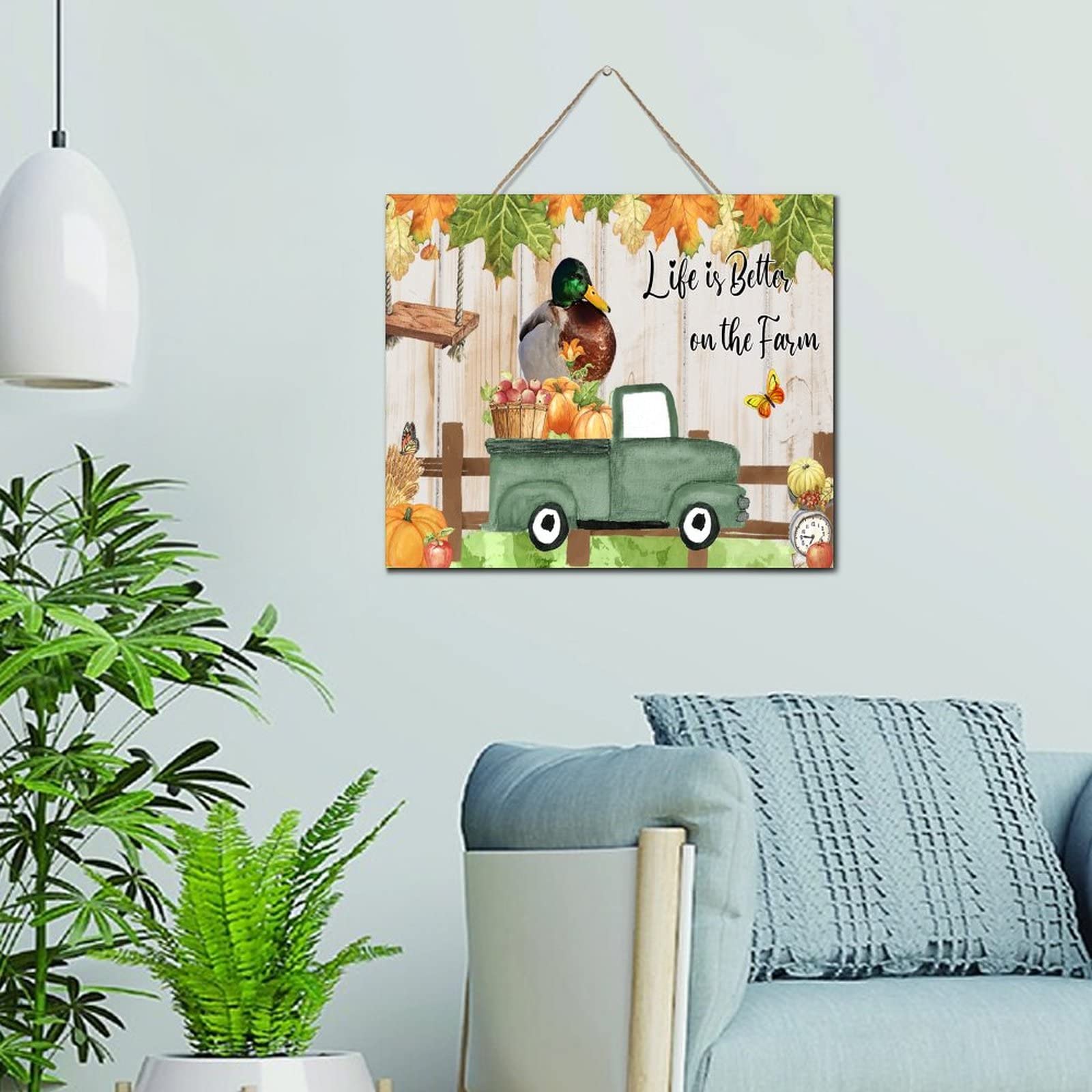Décoration murale en bois style campagne pour cuisine conviviale
