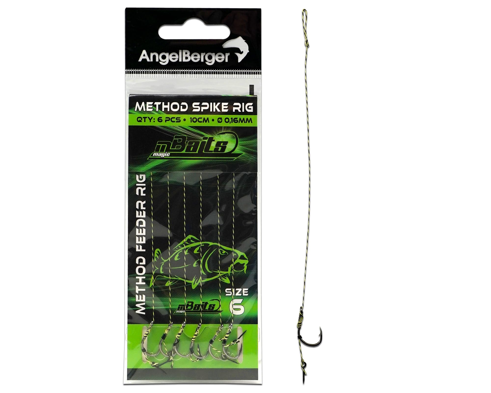 Angel-Berger Magic Baits Method Rig Feeder Rig Feedervorfach und Feederhaken Vorfach Angelhaken Feederrig Feederfischen
