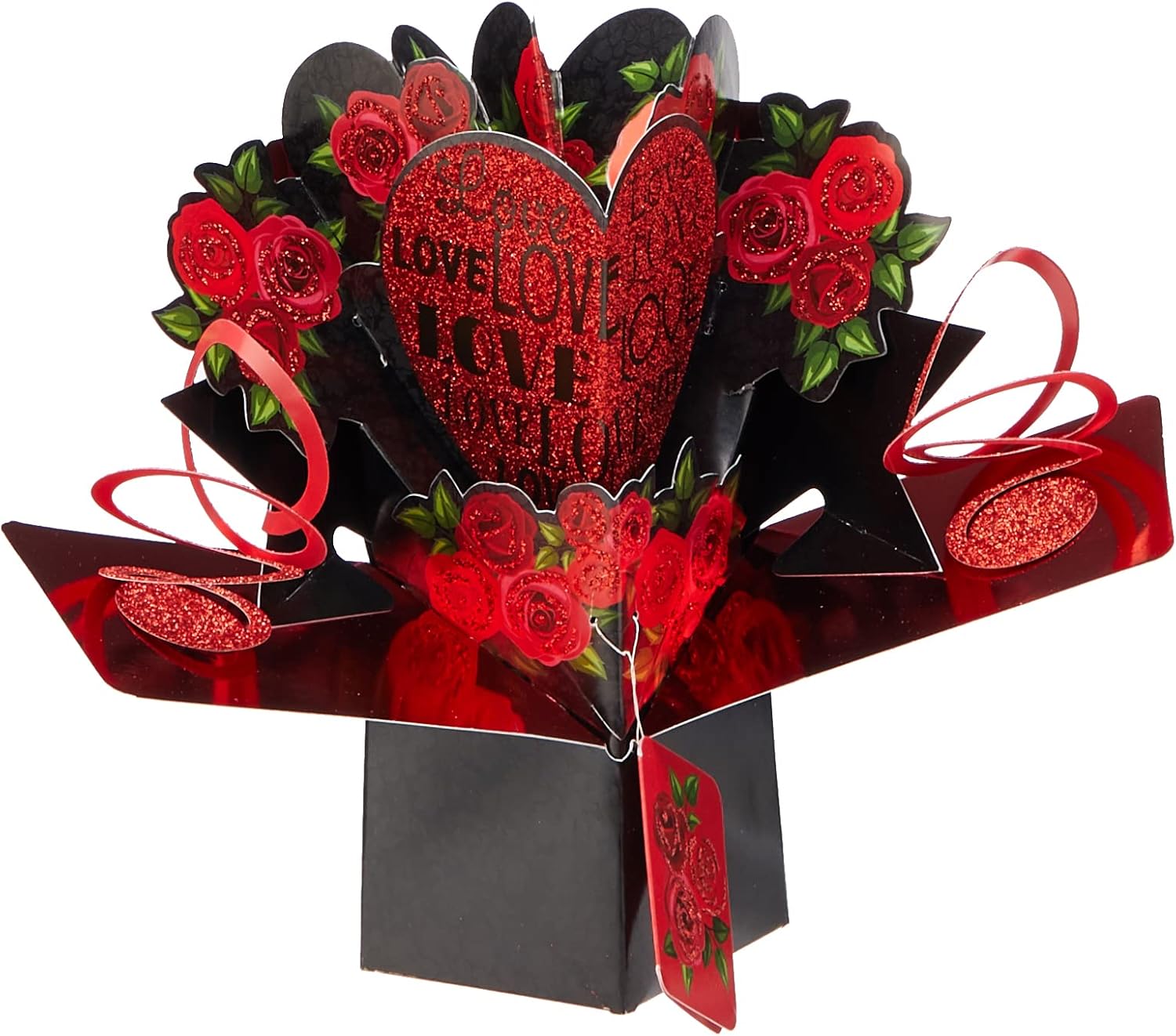 Suki Gifts International Pop Up Card Love & Roses, Multi-Colour, 13 x ...