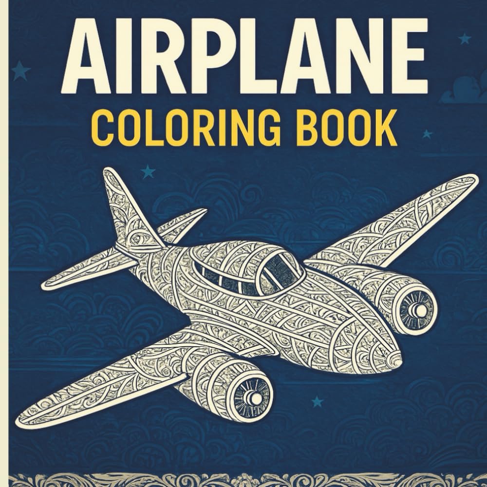 Airplane Coloring Book: Coloring pages for aviation lovers | Beautiful drawings of aircraft with different sizes