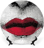 Vista 1 de Aloked Lina Cavalieri Plato decorativo Fornase para maquillaje de cara, para colgar en la pared, incluye soporte y gancho de resorte especial