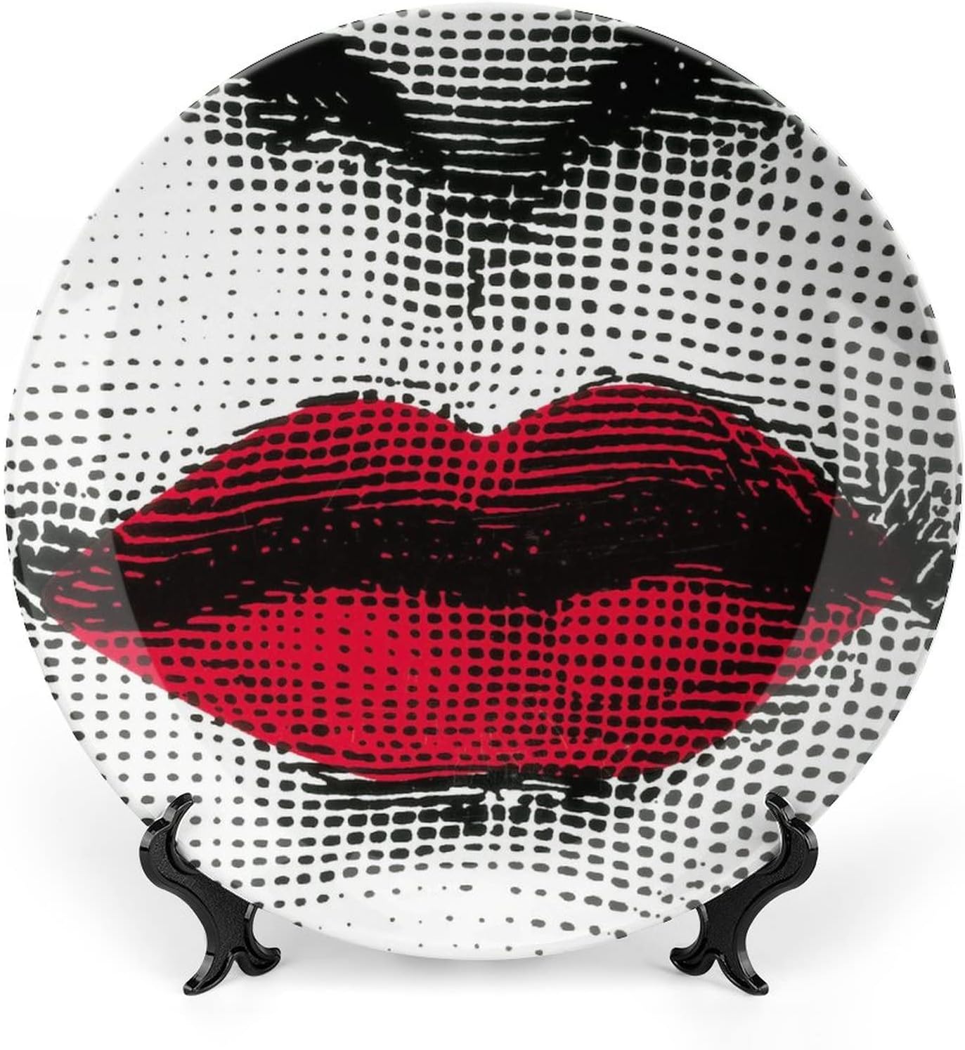 Lina Cavalieri Plate, Fornase Decorative Plate Face Makeup Plate Wall Hanging Decoration,Including Bracket and Special Spring Hook,style-14,6inch