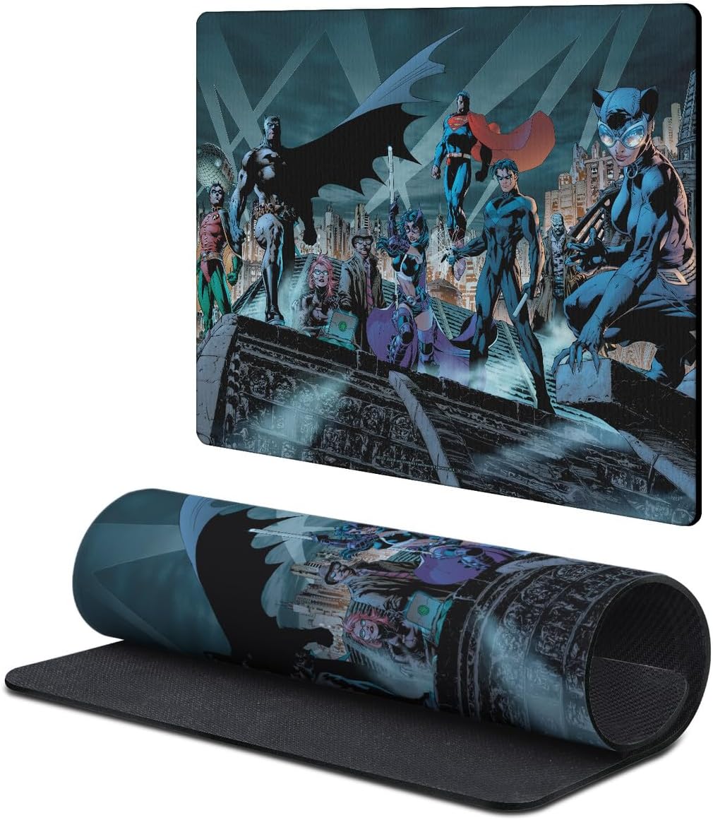 Head Case Designs Officially Licensed Justice League DC Comics Bat-Family Comic Book Covers 37.4 x 15.75 x 0.16 inches (900 x 400 mm) - XL Gaming Office Desk PC Keyboard Mouse Mat Pad