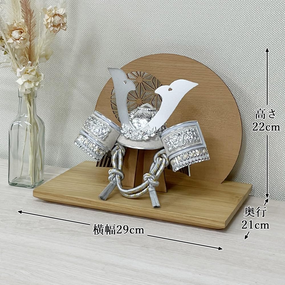 五月人形】新品 端午の節句 兜飾り シルバー大鍬形兜 【公式通販】