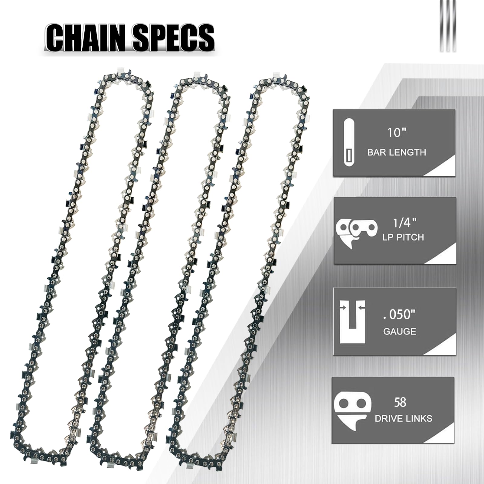 Amazon.com : 10 Inch Chainsaw Chain Replacement for