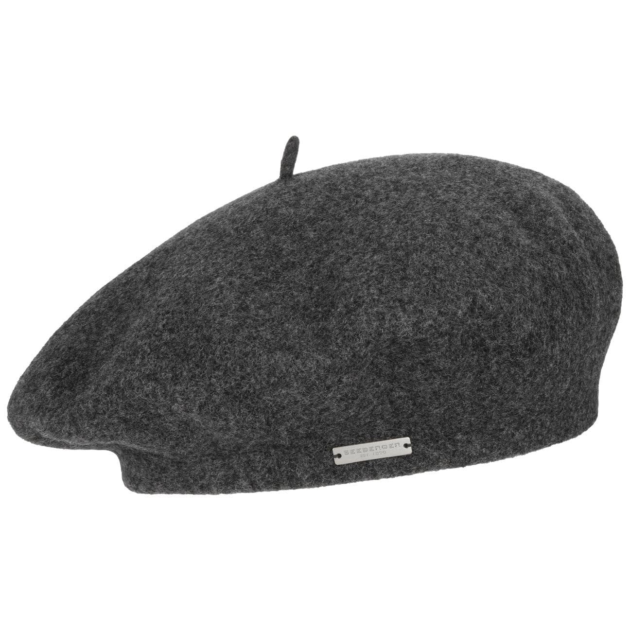 Seeberger Women's Anthracite Virgin Wool Beret For Winter Cap (One Size - )