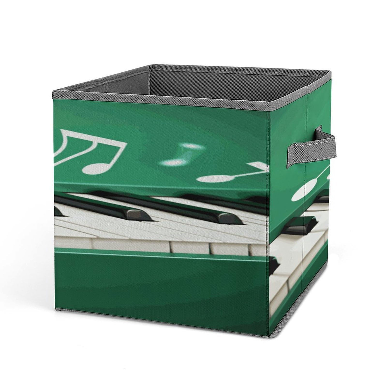 Fekiloot Style Green And White Piano Keys Storage Bins Storage Baskets
