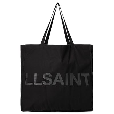 AllSaints Large Biggy Tote Messenger Bags Black, Cotton