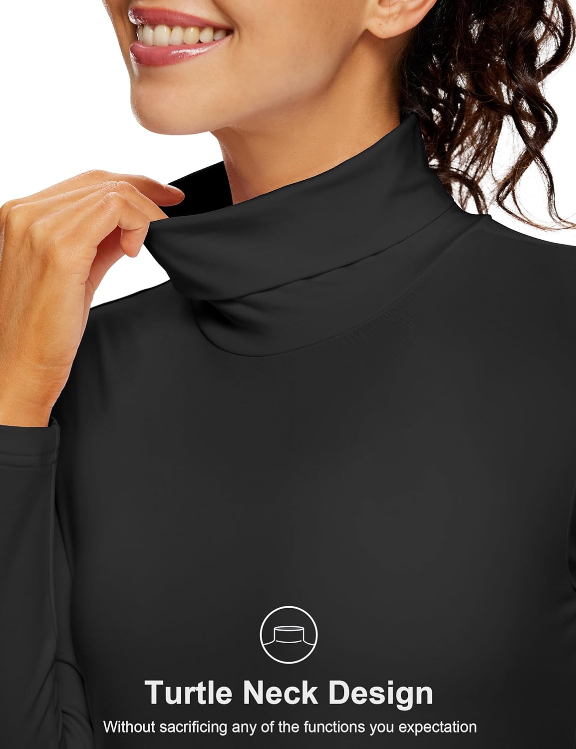 ZUTY 3 Pack Turtleneck Long Sleeve Shirts Thermal Underwear for Women Long Johns Winter Clothes Warm Base Layer Tops - Image 3