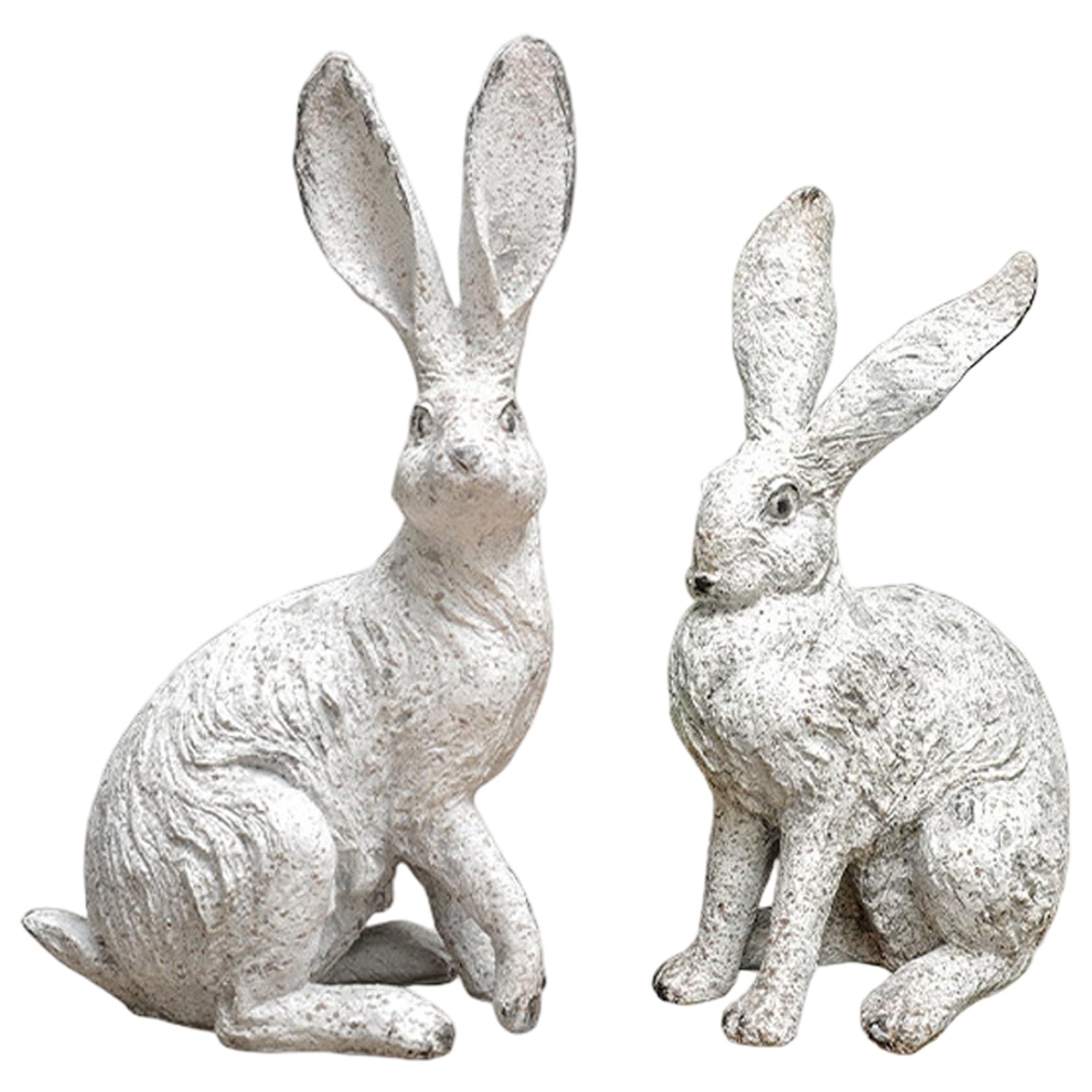 Statues de lapin en résine anti-UV : embellissez durablement votre pelouse extérieure