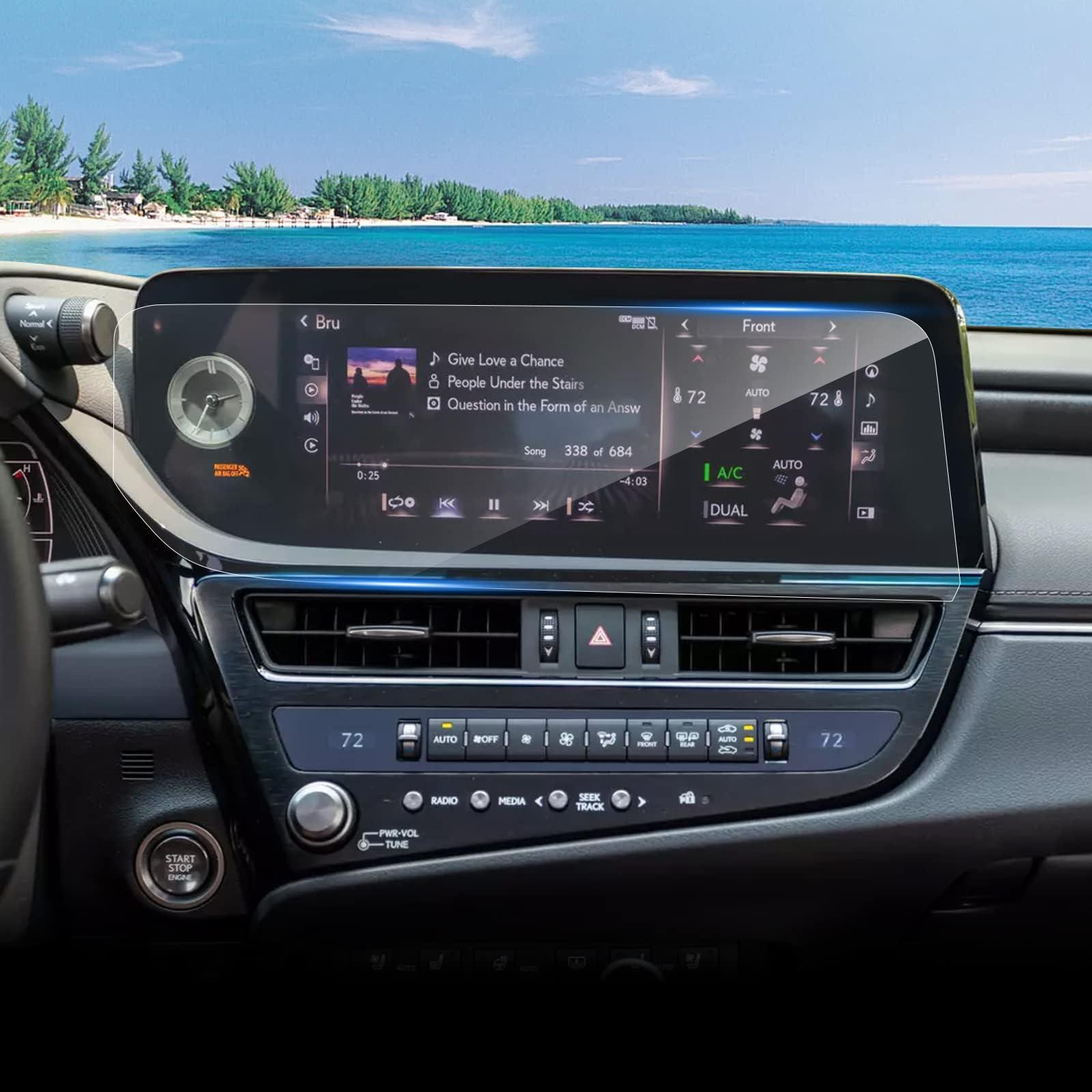 (2Pack) 2022 2023 2024 2025 ES250/ ES350/ ES300h Screen Protector for Lexus ES 12.3-inch Touch Screen, 2023 2024 ES350 ES300h Screen Protector High Clarity 2024 2025 ES350 Accessories 12.3"