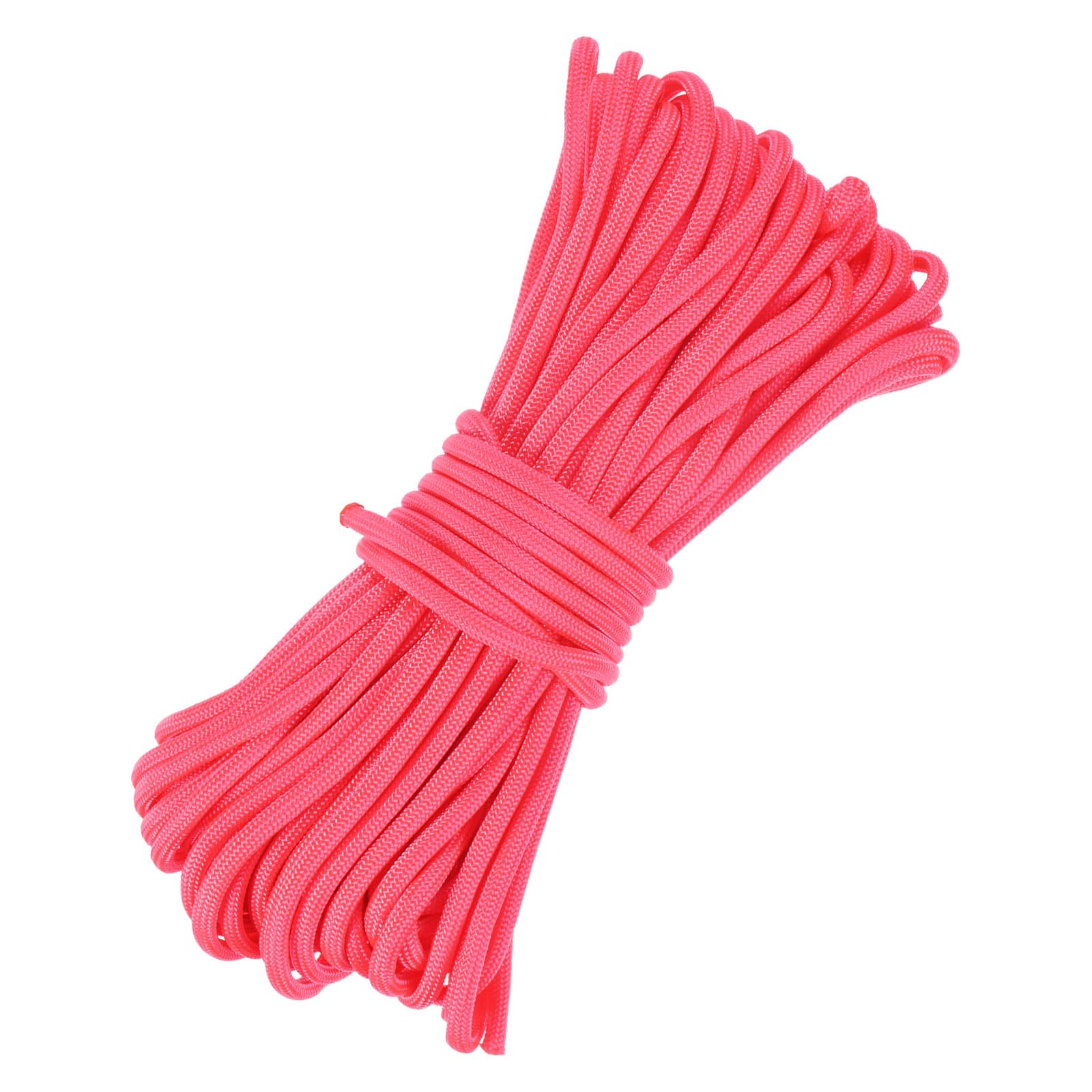 TIXIPEM 4 mm 49FT Guyline Camping Paracord [1PCS] - Guy Lines Ultralight Thin Cord Rope 7 Strands Paracord 550LB Use for Camping Tents & Tarps & Hiking - [Pink]
