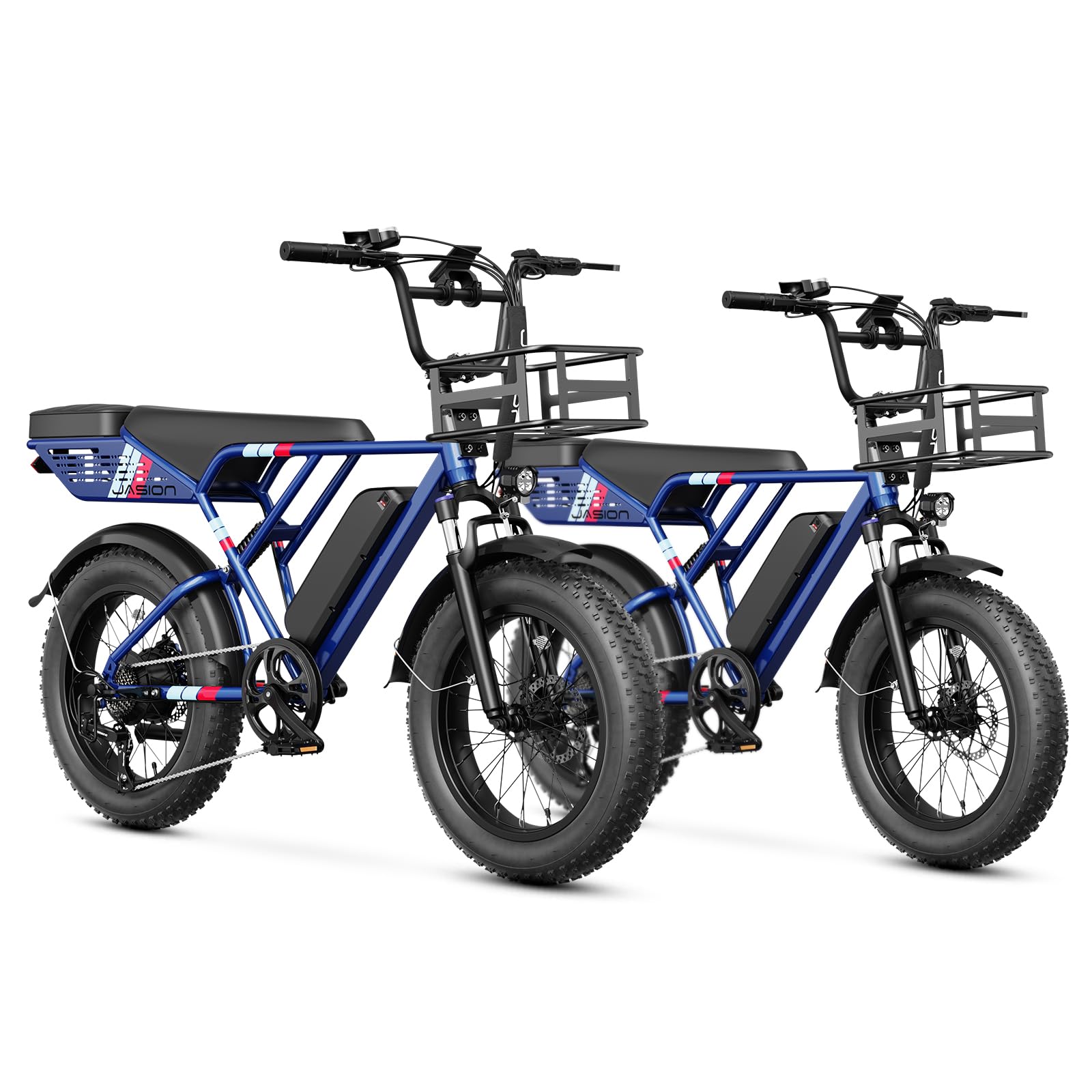 Jasion RetroVolt Electric Bike for Adults, 1500W/2000W Peak - 30/38MPH Electric Dirt Bike, 48V-52V, 13AH/20AH Battery, 65/90Miles Max Range Electric Motorcycle, 20'' X 4'' Fat Tire All-Terrain E-Bike