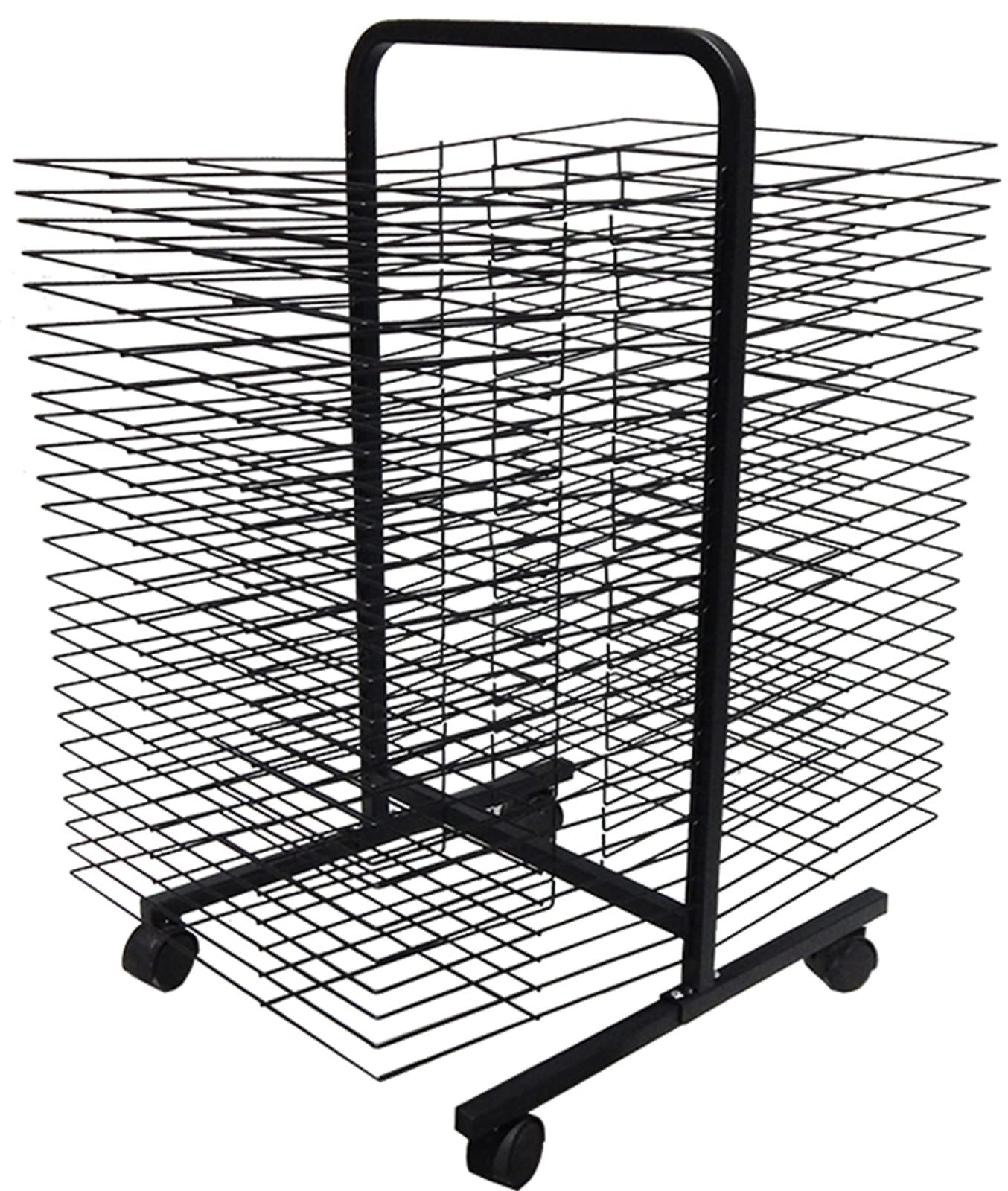 Séchoir à art mobile et présentoir de rangement pour peinture et école
