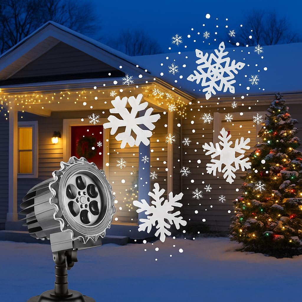 Christmas Snowflake Projector Lights Outdoor for Party Holiday