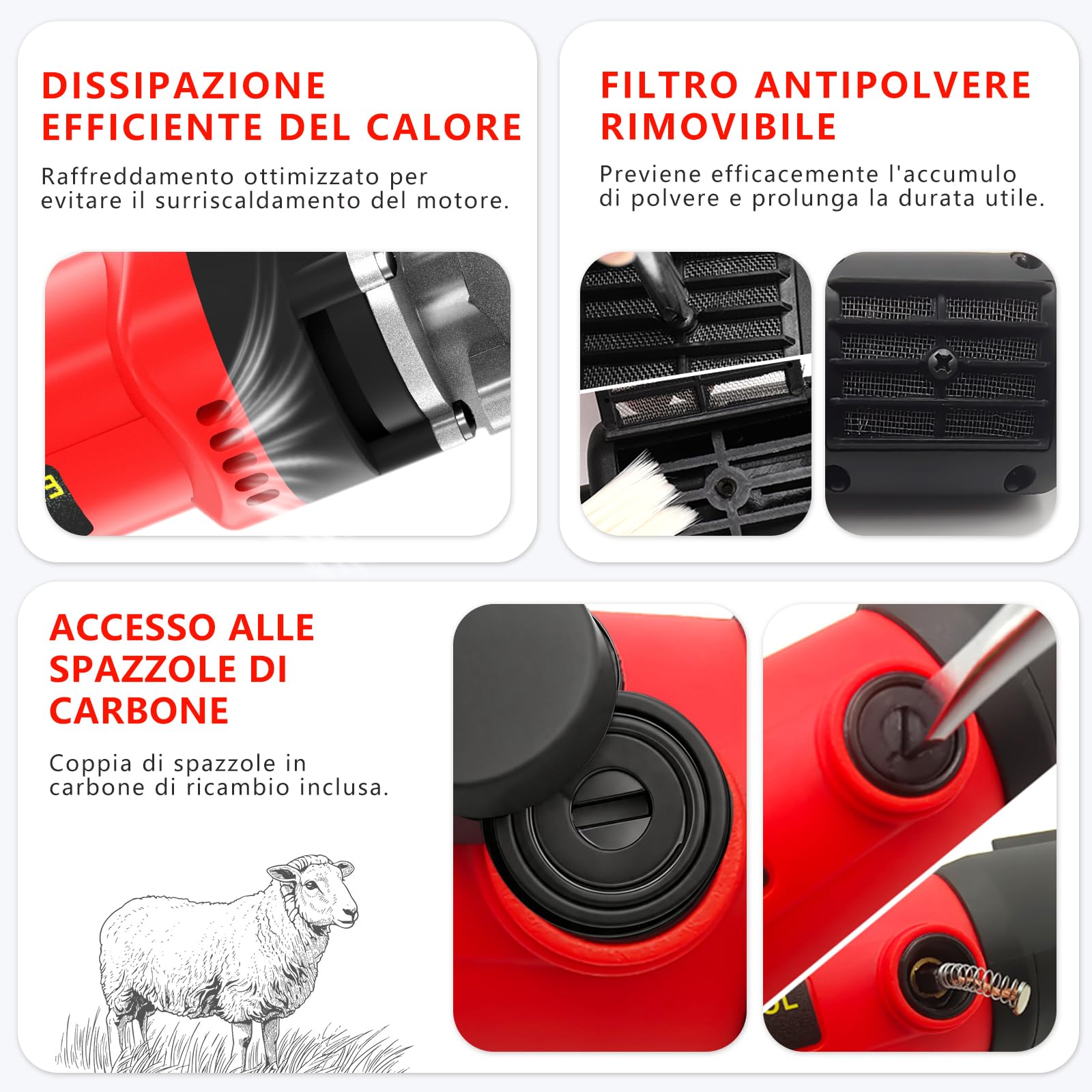 Electric Sheep Trimmer - 6 Speed, 1000W -5 Electric Sheep Trimmer - 6 Speed, 1000W -5