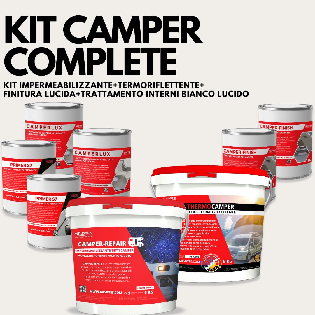 KIT CAMPER-REPAIR - KIT IMPERMEABILIZZANTE PER CAMPER PRONTO ALL'USO. (COMPLETE)
