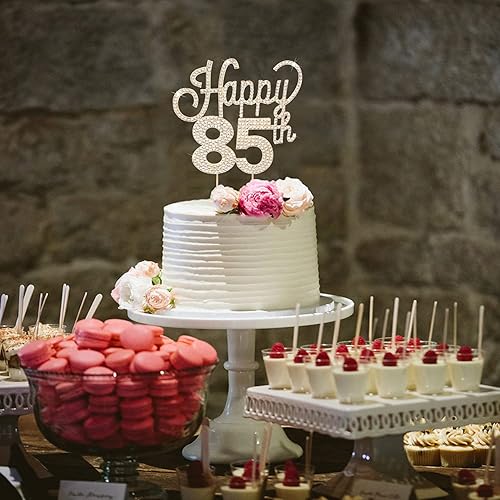 Miniatura 376 de LINGTEER Decoración de pastel de diamantes de imitación dorados para cumpleaños número 15 – Cheers to 15th Birthday Quince años de edad, decoración