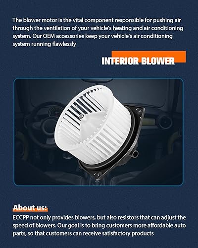 Miniatura 6 de Motor de soplador de calentador de plástico ABS con jaula de ventilador ECCPP FIT para 2004-2009 para Chevy Aveo 2010 para Chevy Aveo 2009 para