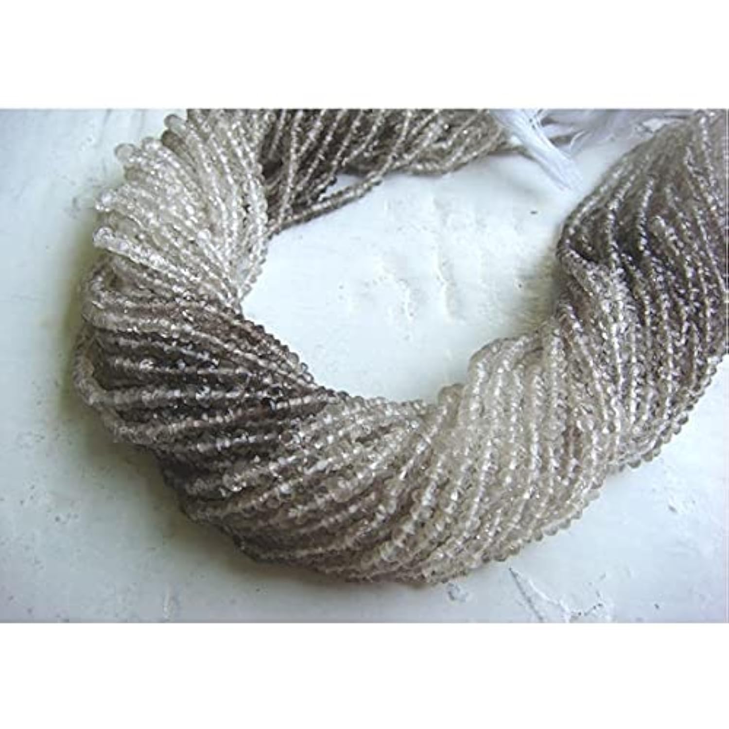 Perles quartz fumé 4mm pour fabriquer vos bracelets lithothérapie fait main
