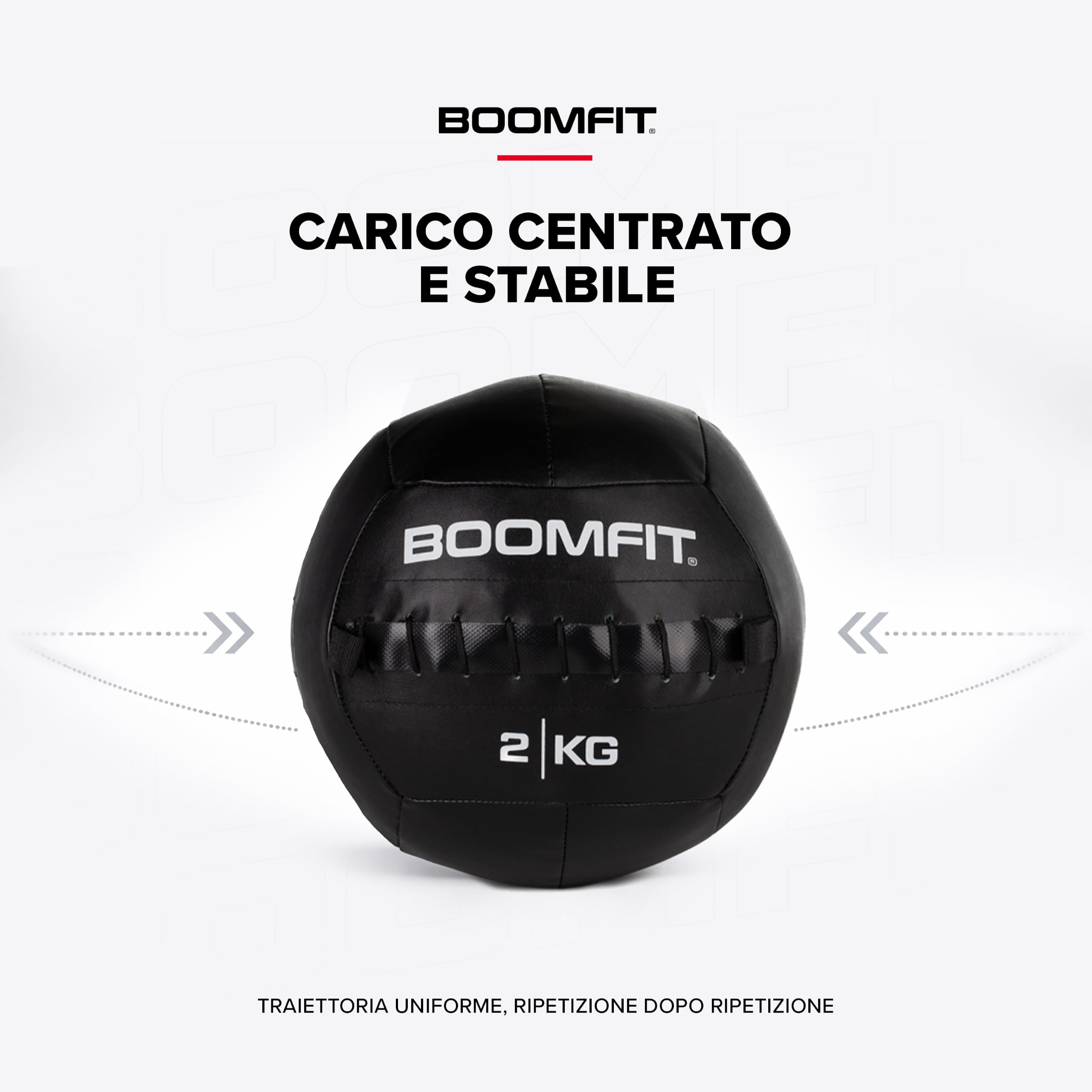 BOOMFIT Wall Ball 2-15kg | Palla Medica per Crossfit e Allenamento Funzionale | Pelle Sintetica Antiscivolo per WOD e HIIT | Attrezzatura Palestra Casa Professionale | Diametro 35cm