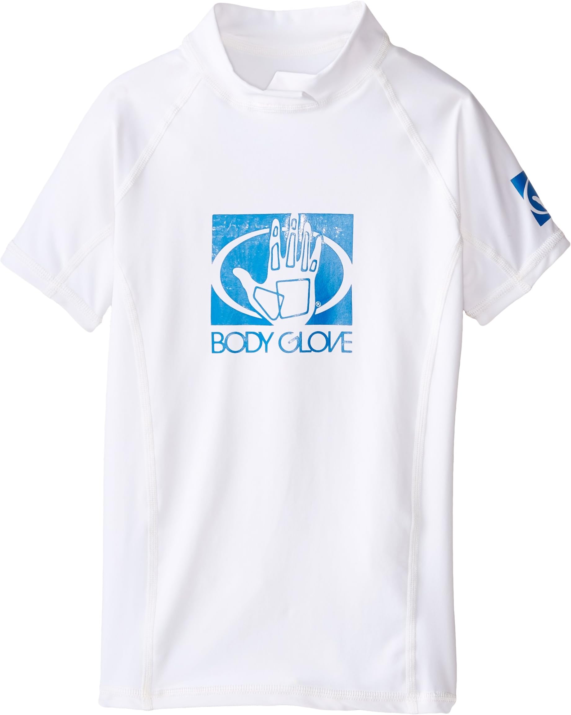 Body Glove Wetsuit Junior Basic Fitted Short Arm Rash Guard, White, 10