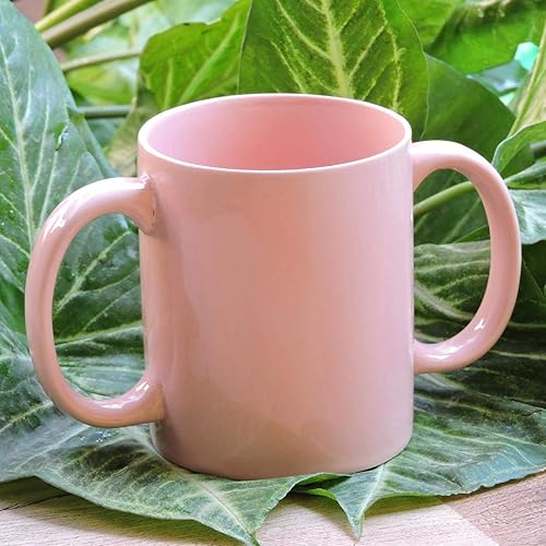 Miniatura 2 de ANCIENT IMPEX Taza de cerámica de doble asa para una sujeción segura | Tazas de cerámica de doble mango sin BPA para ayudar a los temblores | 11.83