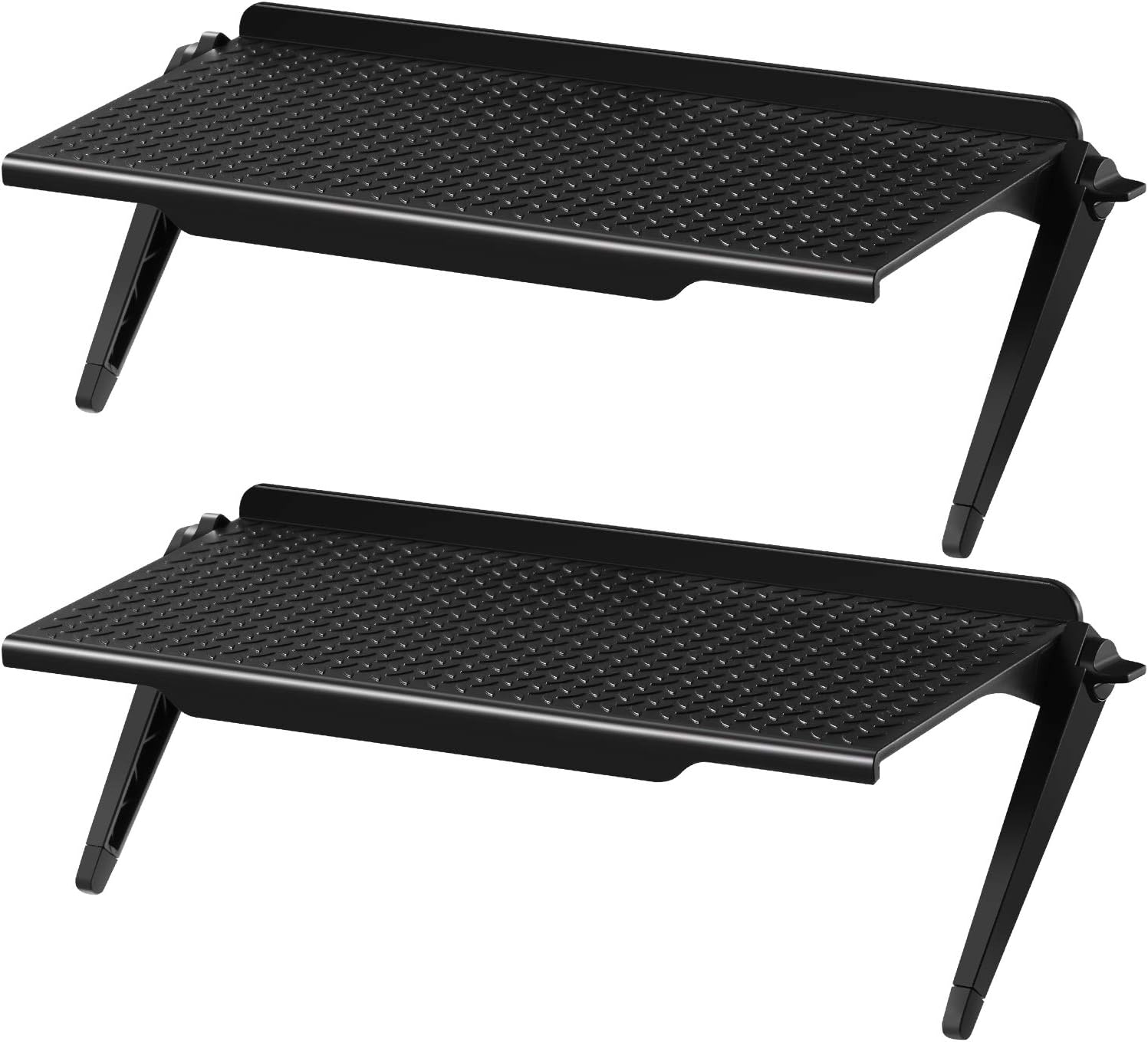 Blulu 2 Pieces TV Top Shelf Adjustable Screen Shelf TV Monitor Top Bracket for Cellphone Stand, Media Boxes, Game Console, Router and Home(11.8 x 4.7 Inch,Black)