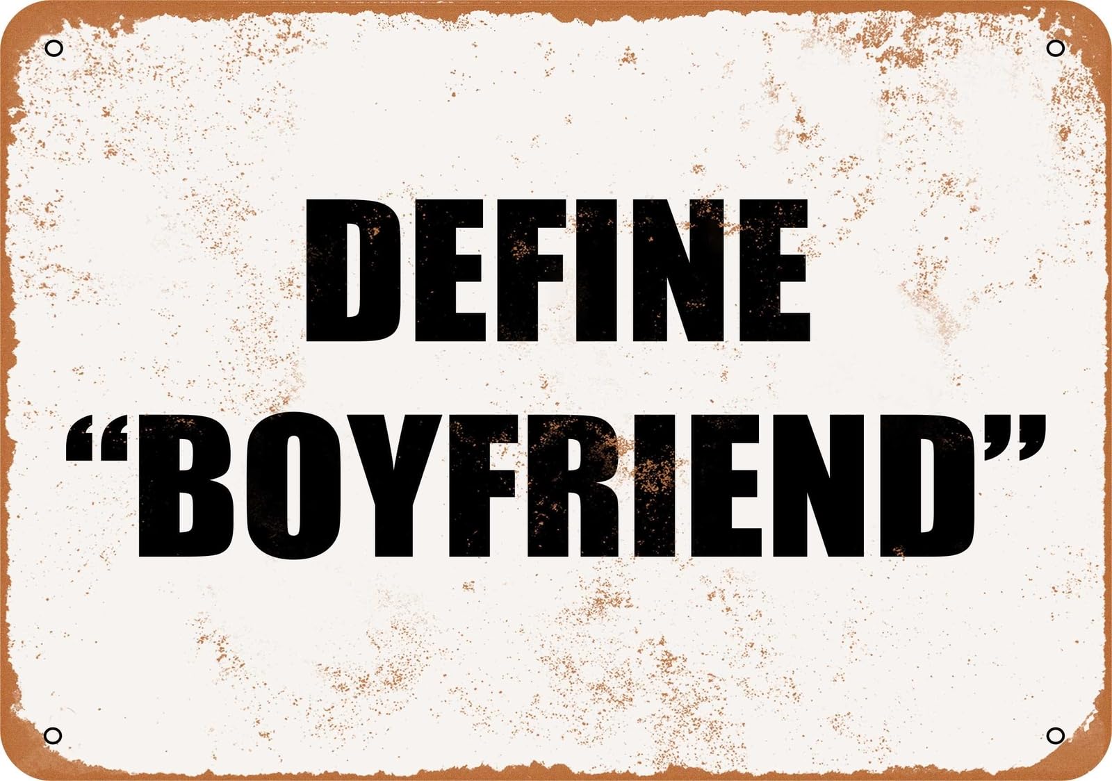 Miaomansenstore Metal Sign - Define "Boyfriend" - Vintage Look Home Decor