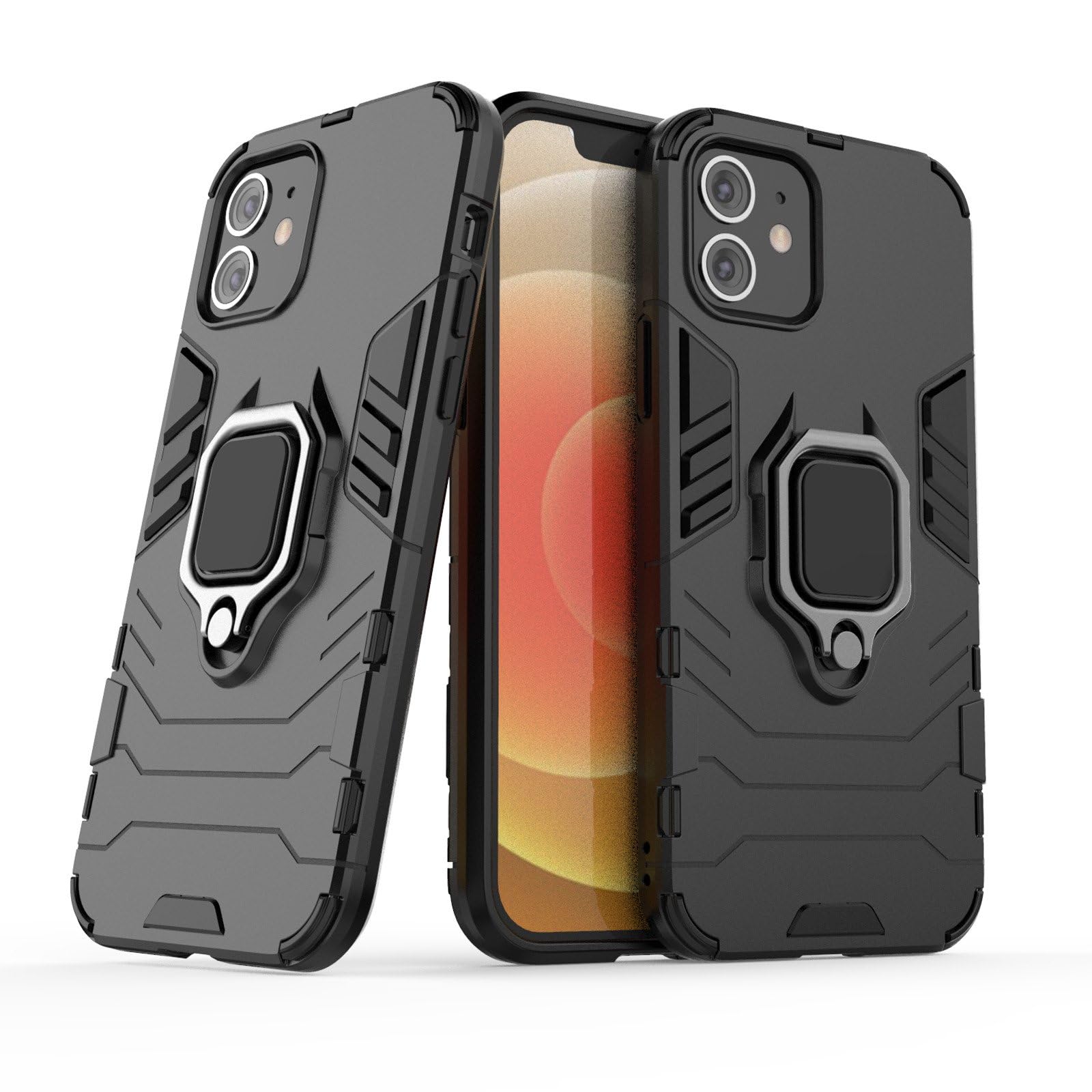 Pepmune Magnetica Cover con Supporto per iPhone 13 Custodia Compatibile con MagSafe Ultra Sottile Hard PC e Bumper TPU Antiurto Protettiva di Grado Militare Case per iPhone 13 Blu