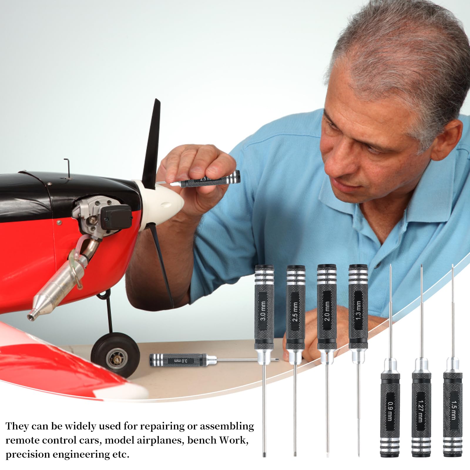 Kit Cacciaviti Esagonali 7 Pezzi - Per Droni E Modelli RC - Foto 13