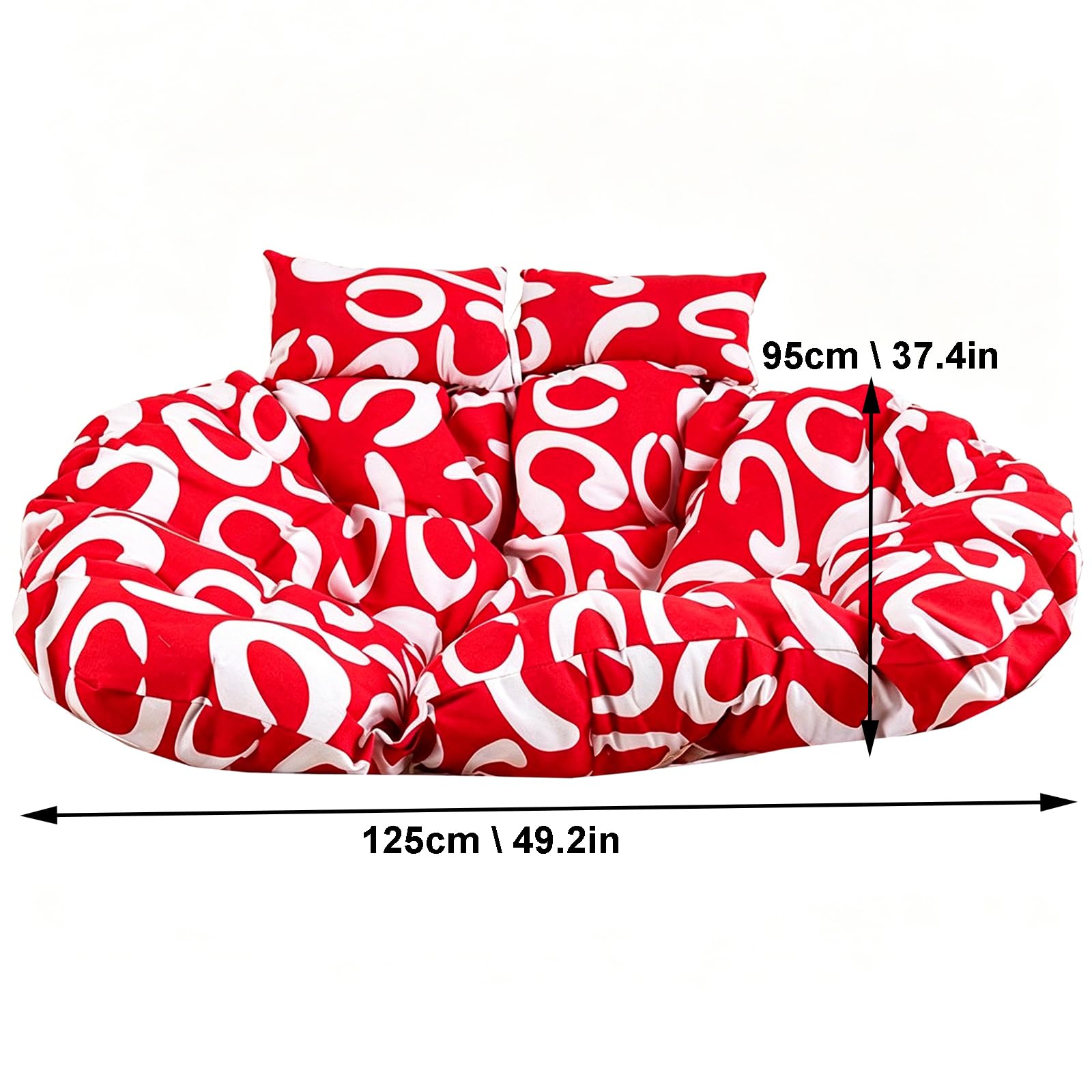 Extérieur Coussin Bain Soleil Coussin Balancelle pour Piscine, Plage, Patio, Jardin Red E,One Size