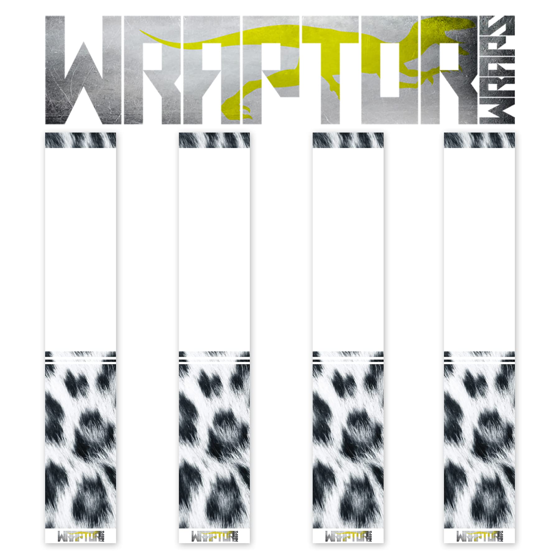 na-1 Wraptor Wraps Archery Arrow Wraps - Snow Leopard HD Arrow Wraps - Half Wrap Design - Pack of 13-150mm Length - Small Width