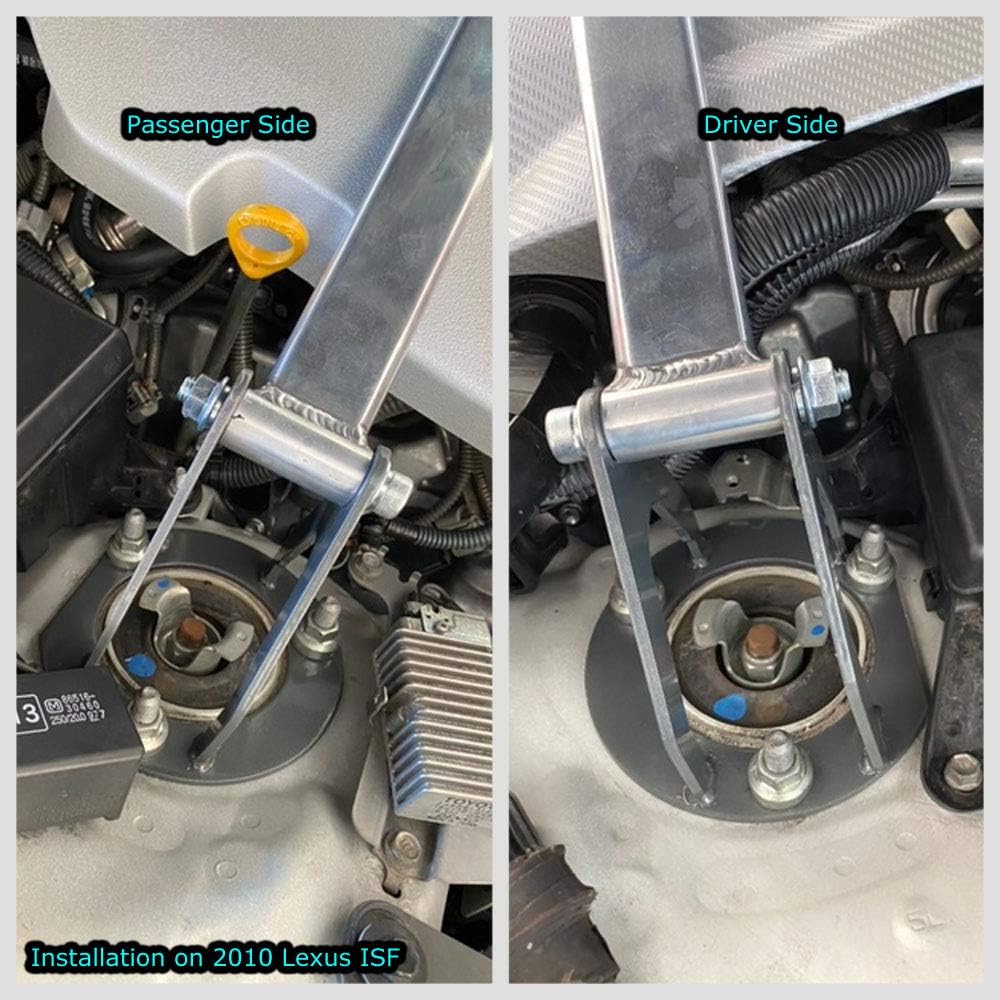 Megan Front Upper Tower Brace Strut Bar (Steel/Aluminum Polish)(MR-SB-LI06FU-1P)